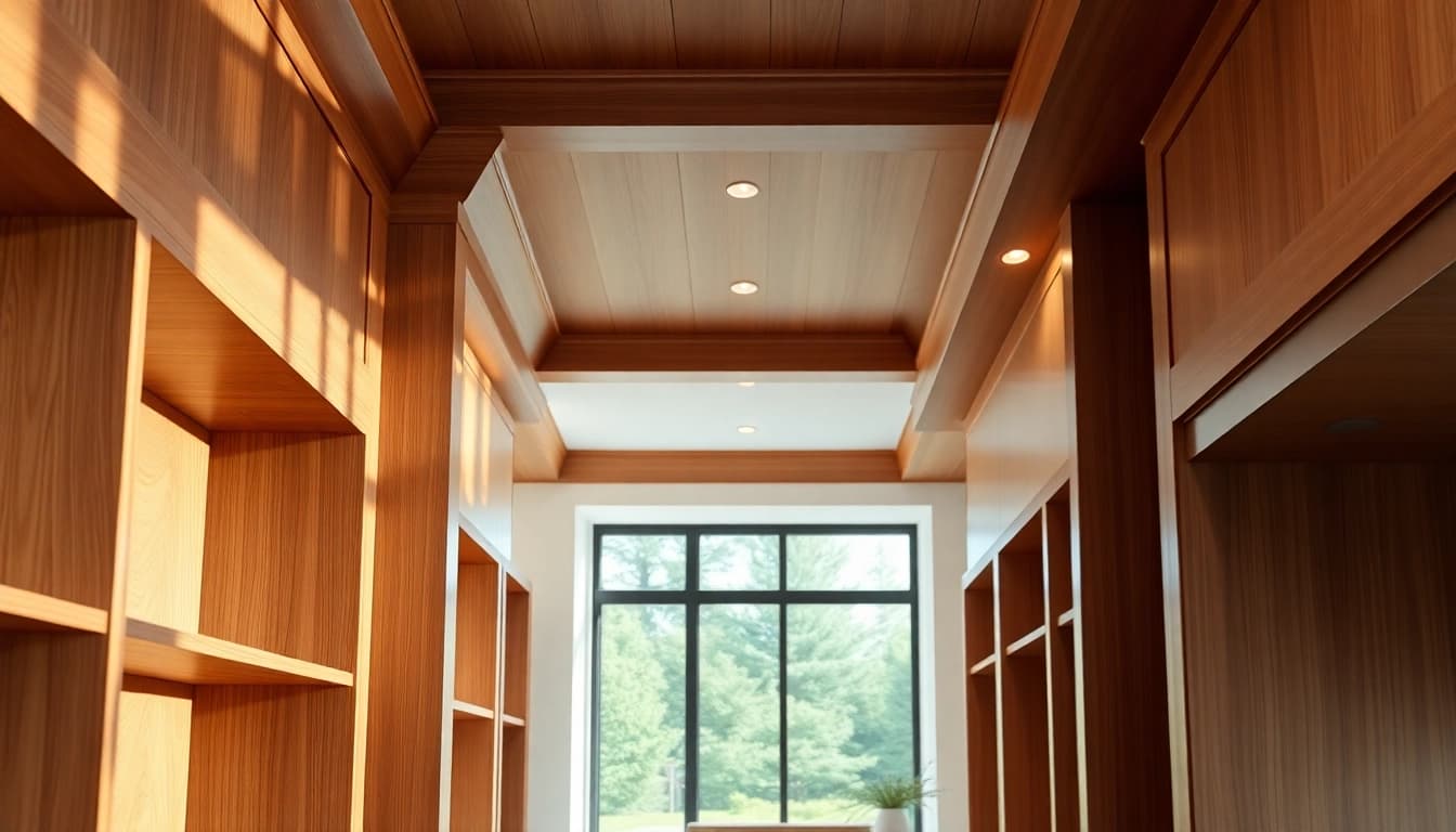 Transform your space with exquisite custom millwork featuring elegant cabinetry and fine woodworking.
