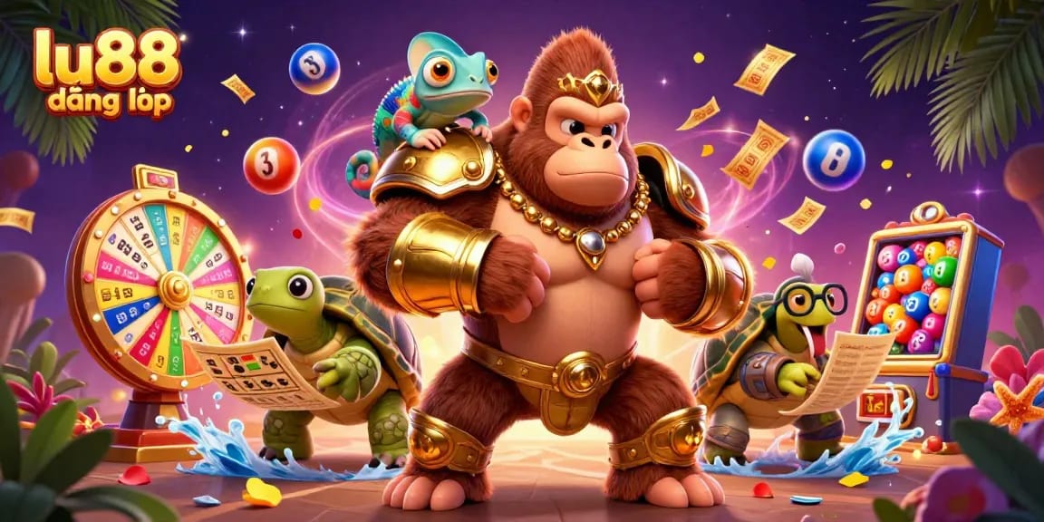 Experience excitement with lu88 đăng nhập as a gorilla king leads a vibrant casino adventure.