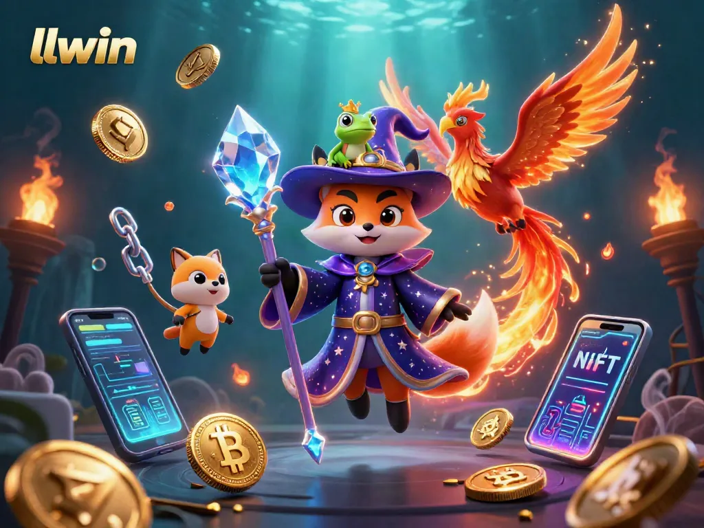 Engage with llwin through an enthralling casino world illustrated in vibrant 3D fantasy style.