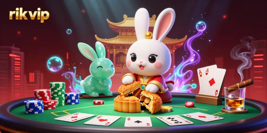 Experience excitement and winning moments with rik vip at a vibrant casino scene featuring traditional folklore elements.