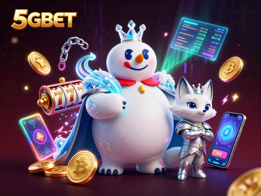 Experience thrilling slots with 5GBET in this vibrant, dynamic casino scene.