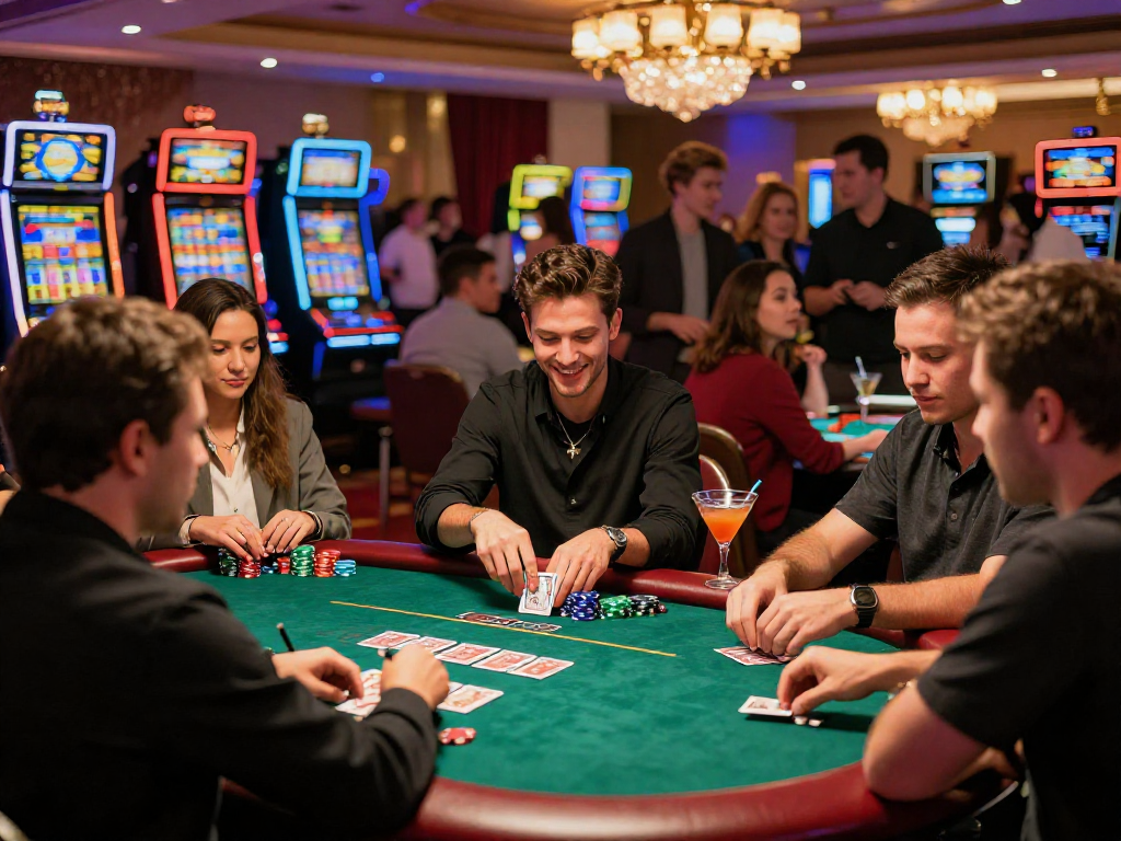 Experience the thrill of gaming at https://vin88-casino.games/ with vibrant casino scenes and engaging players.