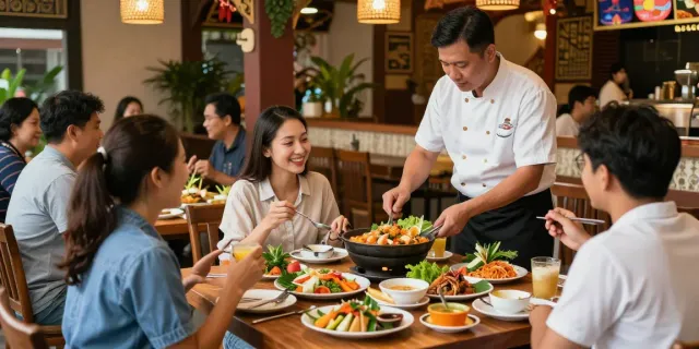 Seafood dishes at Rokok 88 restaurant showcasing authentic Thai cuisine.