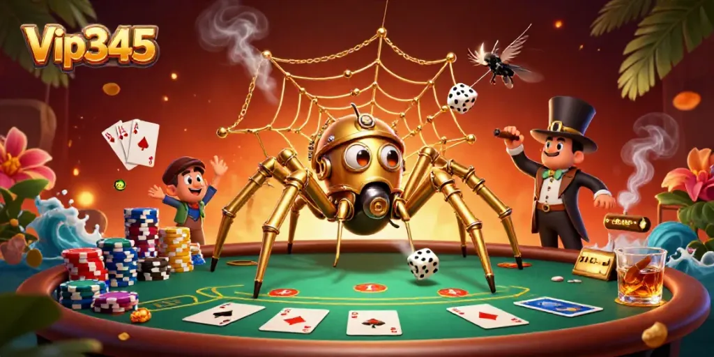 Experience thrilling gameplay at Vip345 with vibrant scenes of poker and dice using stunning 3D illustration.