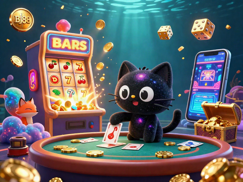 Experience the excitement of BJ88 casino with thrilling games, vibrant illustrations, and captivating visuals.