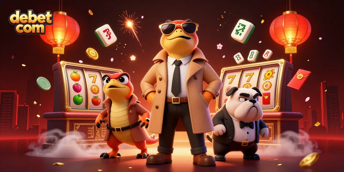 Experience debet com's fun side with raptors in a trench coat attempting VIP entry in this lively casino illustration.