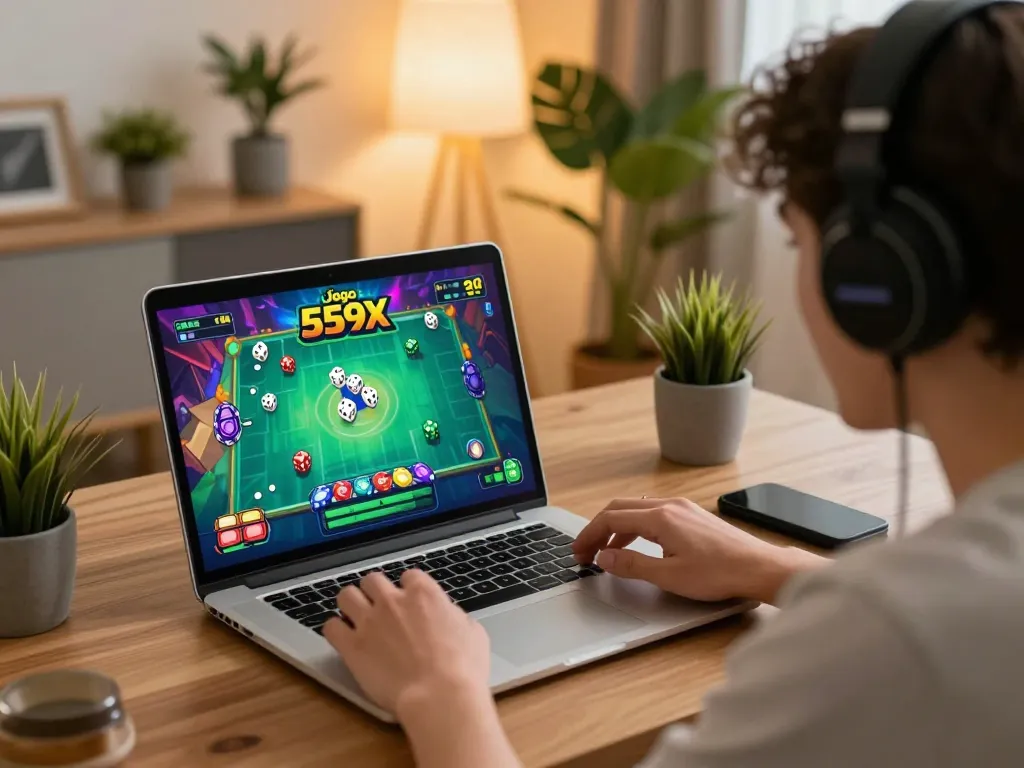 Engaging experience of Jogo 559X as a player focuses on vibrant online gaming interface.