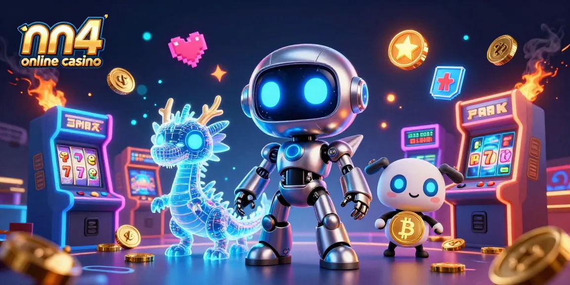 Experience nn4 online casino with a vibrant 3D illustration showcasing gaming excitement and digital elements.