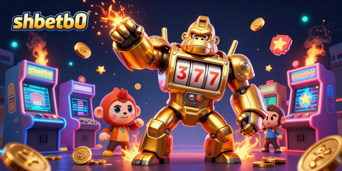 Join the excitement at shbetb0 with vibrant 3D casino action featuring a powerful golden gorilla mech!