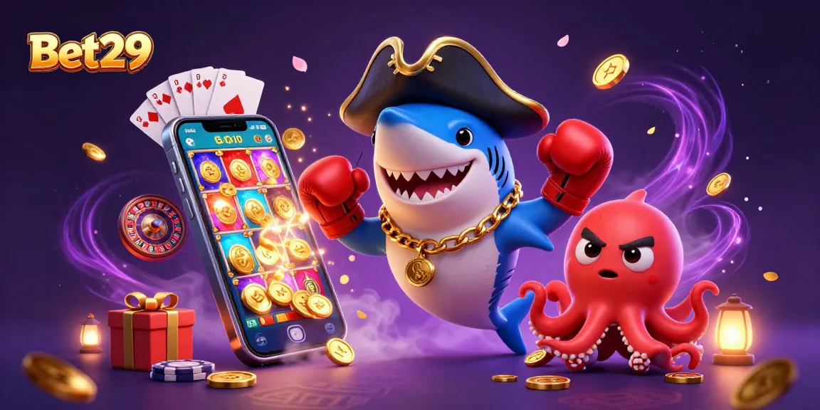Bet29 offers a thrilling casino adventure with animated characters and exciting gaming elements.